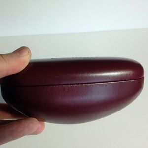 Davidoff maroon Glasses Case empty for sunglasses eyeglasses DEEP with knob/hook